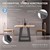 ML-Design Jeu de 2 pieds de table trapézoïdaux, anthracite, 60x73 cm, en acier