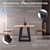 ML-Design Set de 2 pernas de mesa em forma de trapézio, preto, 60x73 cm, feitas de aço