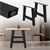 ML-Design Jeu de 2 pieds de table en forme de A, noir, 70x72 cm, en acier