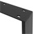 ML-Design 2er Set Bankbeine, schwarz, 40x78,5 cm, aus Stahl