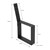 Bankbeine 2er Set, schwarz, 40x78,5 cm, aus Stahl, von ML-Design