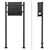 Briefkasten mit Zeitungsfach 37x11x37 cm anthrazit/schwarz aus Edelstahl inkl. Briefkastenständer ML-Design