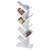 ML-Design Bücherregal weiß, mit 8 Ebenen in Bauform, 50x25x140 cm, aus Spanplatte und Melaminfurnier