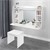 Nástenný toaletní stolek se zrcadlem 110x74x48,5 cm bílý vcetne stolicky ML-Design