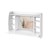 Wandschminktisch mit Spiegel und Hocker 110x75x485 cm Weiß aus MDF Holz ML-Design