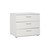 Nachttisch mit drei Schubladen 53x45x38 cm weiß aus MDF Spanplatte ML-Design