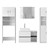 Badmöbel Set 4-Teilig Weiß aus MDF ML-Design