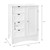 Badezimmerschrank 55x81x30 cm Weiß aus MDF ML-Design