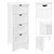 Badezimmerschrank 30x81x30 cm Weiß aus MDF ML-Design