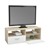 TV-Lowboard mit Stauraum 95x36x35 cm weiß/natur aus MDF ML-Design