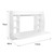 Wandschreibtisch mit Sitzhocker 110x75x48 cm Weiß aus MDF ML-Design