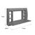 Wandschreibtisch mit Sitzhocker 110x75x48 cm Grau aus MDF ML-Design