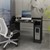 Schreibtisch mit Schublade 123x90 cm schwarz aus MDF ML-Design