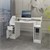 Schreibtisch mit Schublade 123x90 cm weiß aus MDF ML-Design