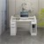 Schreibtisch mit Schublade 123x90 cm weiß aus MDF ML-Design