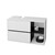 Waschbeckenunterschrank 100x60x45,5 cm Weiß/Schwarz aus MDF Spanplatte ML-Design