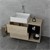 Waschbeckenunterschrank Braun/Schwarz 100x60x455 cm aus MDF Spanplatte ML-Design