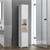 Badezimmerschrank weiß 30x190x30 cm aus MDF ML-Design