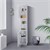 Badezimmerschrank weiß 30x190x30 cm aus MDF ML-Design
