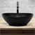 Waschbecken Ovalform ohne Überlauf 41x33,5x14,5 cm Schwarz aus Keramik ML-Design