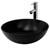 Waschbecken Rundform Ø 40x14,5 cm Schwarz aus Keramik ML-Design