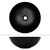 Waschbecken inkl. Ablaufgarnitur ohne Überlauf Ø 40x14,5 cm Schwarz aus Keramik ML-Design