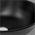 Waschbecken inkl. Ablaufgarnitur ohne Überlauf Ø 40x14,5 cm Schwarz aus Keramik ML-Design