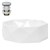 Chiuveta, inclusiv set de scurgere argintiu fara revarsare Ø 42x13,5 cm ceramica alba Design ML