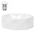 Waschbecken inkl. Ablaufgarnitur ohne Überlauf Ø 42x13,5 cm weiß aus Keramik ML-Design