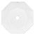 Diamond-shaped washbasin without overflow Ø 42x13.5 cm white ceramic ML-Design