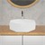 Diamond-shaped washbasin without overflow Ø 42x13.5 cm white ceramic ML-Design