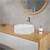 Diamond-shaped washbasin without overflow Ø 42x13.5 cm white ceramic ML-Design