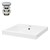 Conjunto lavabo incl. desagüe con rebosadero 54,5x45x16 cm cerámica blanca Luxebath