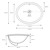 Waschbecken oval 49x19,5x40,5 cm Weiß aus Keramik ML-Design