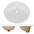 Waschbecken oval 57x195x485 cm Weiß aus Keramik ML-Design
