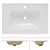 Waschbecken inkl. Ablaufgarnitur mit Überlauf 71x46x16,5 cm Weiß aus Keramik ML-Design