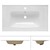 Waschbecken inkl. Ablaufgarnitur mit Überlauf 81x46x16,5 cm Weiß aus Keramik ML-Design