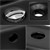 Waschbecken inkl. Ablaufgarnitur mit Überlauf 61x16,5x46 cm Schwarz aus Keramik ML-Design