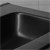 Waschbecken inkl. Ablaufgarnitur mit Überlauf 81x46x16,5 cm Schwarz aus Keramik ML-Design