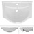 Waschbecken Ovalform mit Überlauf 67,5x51,5x21,5 cm Weiß aus Keramik ML-Design