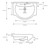 Waschbecken inkl. Ablaufgarnitur mit Überlauf 67,5x21,5x51,5 cm Weiß aus Keramik ML-Design