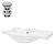 Vasque 61x16,5x46 cm blanc en céramique ML-Design