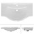 Waschbecken inkl. Ablaufgarnitur mit Überlauf 86x51,5x21,5 cm Weiß aus Keramik ML-Design