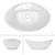 Waschbecken inkl. Ablaufgarnitur mit Überlauf 59x39,5x20,5 cm Weiß aus Keramik ML-Design