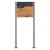Caixa de carta pedestal com compartimento de jornal 37x36,5x11 cm antracite/madeira aspecto aço ML-Design