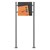 Standbriefkasten mit Zeitungsfach 37x36,5x11 cm Anthrazit/Holzoptik aus Stahl ML-Design