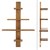 ML-Design Wandregal mit 4 Ebenen braun, 90x25x104 cm, aus massivem Akazienholz