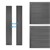 Solardusche mit Bodenplatte 20L 210 cm Silber/Schwarz aus PVC verchromt ML-Design