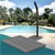 WPC floor element for solar shower 101x63x5,5 cm Grey ML-Design