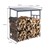 Metal firewood rack 145x145x57 cm anthracite ML-Design